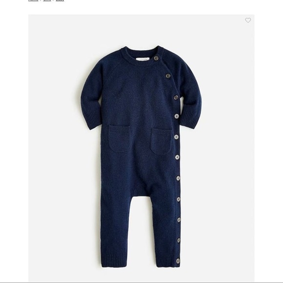 J Crew Crewcuts Other - NWT J Crew Crewcuts Baby Boy 100% Cashmere One Piece Navy. 6-12 Months Holiday